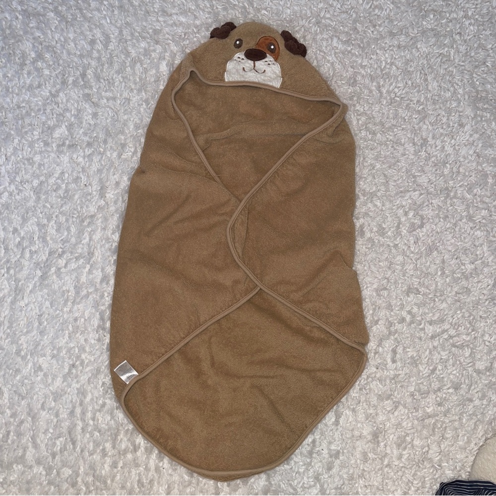 Luvable Friends Brown Dog Hood Towel 30 x 36